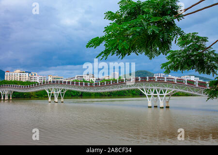 China Hainan Sanya City River Bridge Landmark Banque D'Images