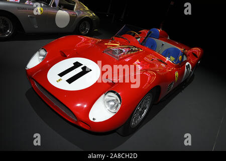 Circuit du Mugello, 25 Octobre 2019 : Vintage Ferrari 250 TR 1960 année de l'afficheur pendant Finali Mondiali Ferrari 2019 au circuit du Mugello en Italie. Banque D'Images