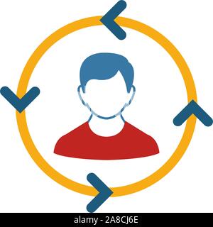 L'icône de prévision de l'utilisateur. Télévision élément créateur d'icônes big data collection. L'icône de couleur pour les modèles de prévision de l'utilisateur, conception web et logiciel Illustration de Vecteur