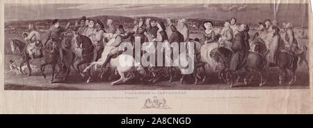 Années 1800 Imprimer du pèlerinage à Canterbury - après Thomas Stothard, gravée par Louis Schiavonetti et James Heath. Banque D'Images