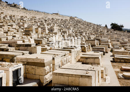 Tombes sur le Mont des Oliviers à Jérusalem Banque D'Images