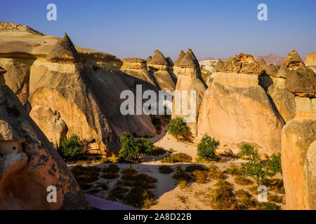 Pasabaglari cheminées de fées parc est cette vallée à couper le souffle est bien connu pour les plus divers collection de cheminées de fées de Cappadoce, Anatolie, Banque D'Images