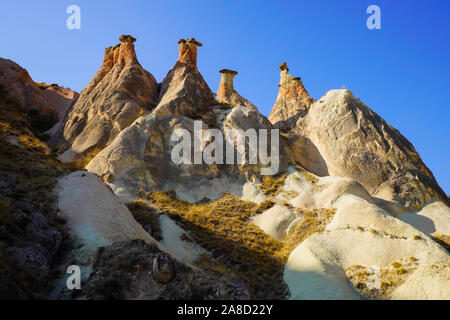 Pasabaglari cheminées de fées parc est cette vallée à couper le souffle est bien connu pour les plus divers collection de cheminées de fées de Cappadoce, Anatolie, Banque D'Images