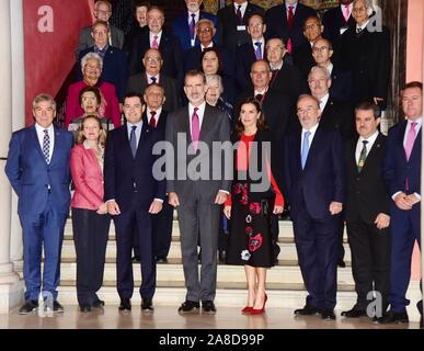 Séville, Espagne. 05Th Nov, 2019. Roi d'Espagne Felipe VI et La Reine Letizia rencontre avec les directeurs et les membres de Asale Pro Real Academia Foundation pendant 16 édition de ASALE (Asociacion de Academias de la Lengua Española) Congrès à Séville le Vendredi, 08 novembre 2019. Credit : CORDON PRESS/Alamy Live News Banque D'Images