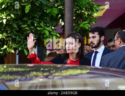 Séville, Espagne. 05Th Nov, 2019. Roi d'Espagne Felipe VI et La Reine Letizia rencontre avec les directeurs et les membres de Asale Pro Real Academia Foundation pendant 16 édition de ASALE (Asociacion de Academias de la Lengua Española) Congrès à Séville le Vendredi, 08 novembre 2019. Credit : CORDON PRESS/Alamy Live News Banque D'Images