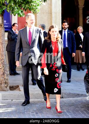 Séville, Espagne. 05Th Nov, 2019. Roi d'Espagne Felipe VI et La Reine Letizia rencontre avec les directeurs et les membres de Asale Pro Real Academia Foundation pendant 16 édition de ASALE (Asociacion de Academias de la Lengua Española) Congrès à Séville le Vendredi, 08 novembre 2019. Credit : CORDON PRESS/Alamy Live News Banque D'Images