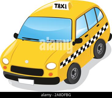 Taxi Cab vector illustration cartoon. Illustration de Vecteur