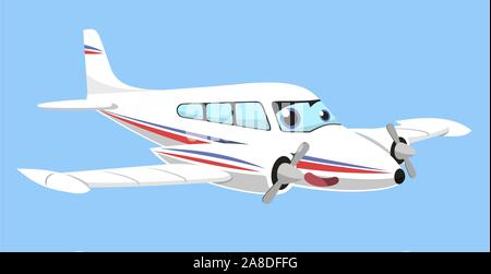 Avion bimoteur cartoon vector illustration Illustration de Vecteur