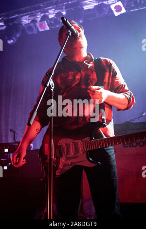 Milan Italie. 07 novembre 2019. Le groupe de rock anglais ELBOW effectue sur scène à Alcatraz pour présenter leur nouvel album 'géants de toutes tailles'. Banque D'Images