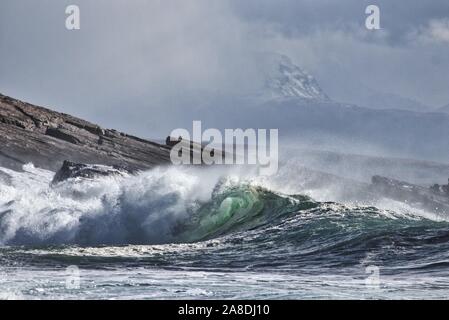 Assynt, vagues, Ecosse Banque D'Images