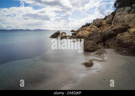 Coaquaddus Beach, Sant'Antioco, Sardaigne, Italie Banque D'Images