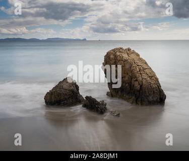 Coaquaddus Beach, Sant'Antioco, Sardaigne, Italie Banque D'Images