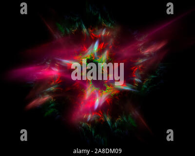 Fleur fractal. Cette image a été créée à l'aide de génération de fractales et de manipulation graphique du logiciel. Banque D'Images