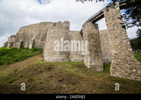 Neamt Citadelle - forteresse médiévale en Targu Neamt, Roumanie, région de la Moldavie Banque D'Images