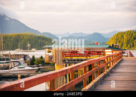 Tofino Harbour, l'île de Vancouver. British Columbia, Canada Banque D'Images
