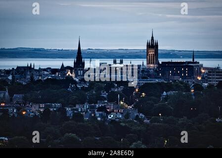 Aberdeen City Night skyline Banque D'Images