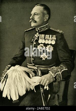 'Le maréchal sir Douglas Haig, K.C.B. Commandant l'Armée britannique en France', fin du xixe siècle-début du xxe siècle, (c1920). Portrait de Douglas Haig, 1er comte Haig (1861-1928) qui a commandé le Corps expéditionnaire britannique sur le front occidental pendant la Première Guerre mondiale. Haig endurées que critiquer les deux millions de victimes britanniques perdu sous son commandement. À partir de "la Grande Guerre mondiale : une histoire", Volume V, édité par Frank UN Mumby. [Le Gresham Publishing Company Ltd, London, c1920] Banque D'Images