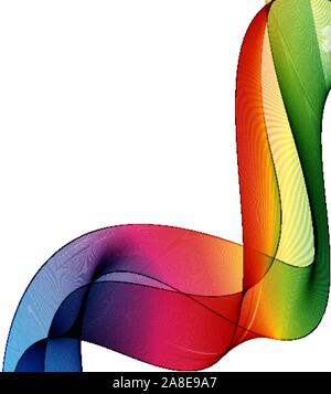 Résumé Contexte vecteur d'onde, rainbow agita lignes pour brochure, site web, flyer design. L'onde du spectre de couleur. Vague de couleur fumée. Ligne ondulée couleur. spe Illustration de Vecteur