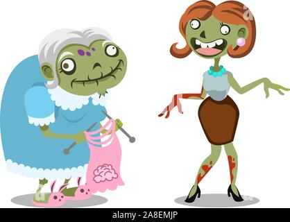 Cartoon vector illustration zombie Halloween Illustration de Vecteur