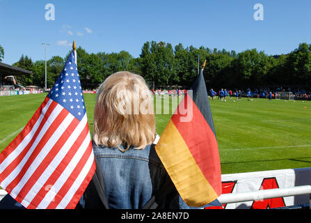 Allemagne, Hambourg, Allemagne jeu amitié soccer-USA Banque D'Images