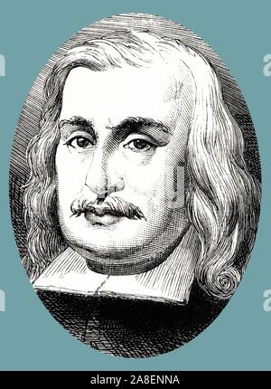 Juan Carreño de Miranda (1614-1685), pintor asturiano que destacó como retratista. La gravure de 1877. Banque D'Images