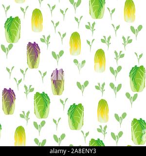 Modèle logique Le chou chinois. Mignon petit personnage drôle Illustration de Vecteur