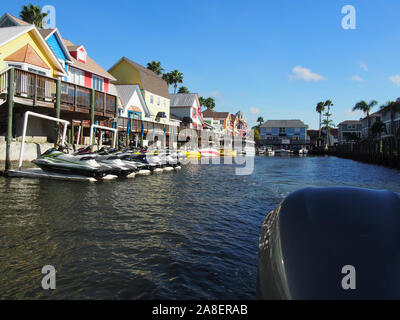 Sud-ouest de la Floride Marina sur l'Intracoastal Waterway, Florida, USA, le 30 octobre 2019, © Katharine Andriotis Banque D'Images