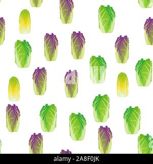 Modèle logique Le chou chinois. Mignon petit personnage drôle Illustration de Vecteur