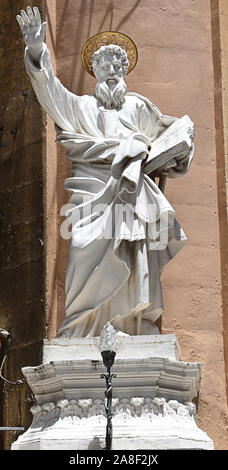 Statue de St Paul, St Paul Église Naufrage, La Valette, Malte Banque D'Images