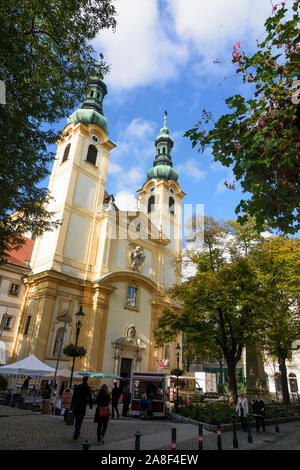 Wien, Vienne : Église Servite, marché en Autriche, Wien, 9. Alsergrund Banque D'Images