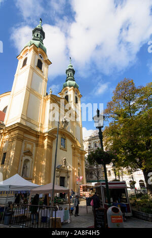 Wien, Vienne : Église Servite, marché en Autriche, Wien, 9. Alsergrund Banque D'Images