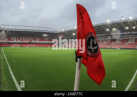 2 novembre 2019, Bramall Lane, Sheffield, Angleterre, Premier League, Sheffield United v Burnley : une vue générale de Bramall Lane sur un samedi après-midi humide Crédit : Mark Cosgrove/News Images Banque D'Images