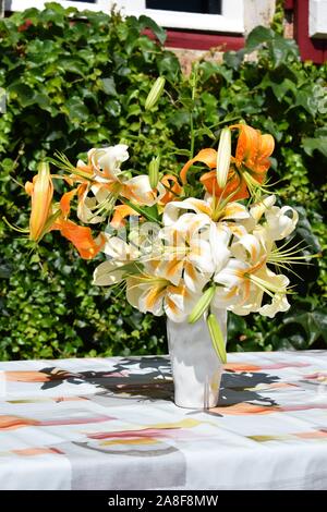 Bouquet de Lys Lady Alice et lys Henryi Banque D'Images