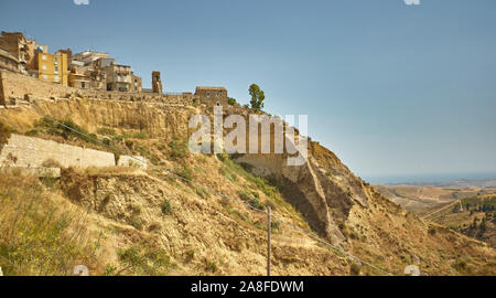 Paysage de collines siciliennes en Butera # 4 Banque D'Images