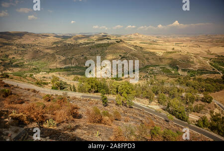 Paysage de collines siciliennes en Butera # 10 Banque D'Images