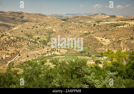 Paysage de collines siciliennes en Butera # 9 Banque D'Images