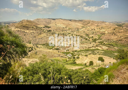 Paysage de collines siciliennes en Butera # 6 Banque D'Images