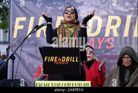 Jane Fonda exercice incendie vendredi à Washington DC Banque D'Images