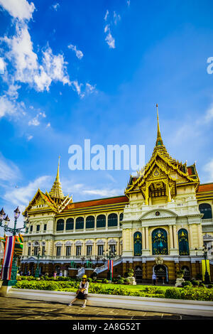 Bangkok, Thaïlande - Oct 29, 2019 : Le Grand Palais construit en 1782 et pendant 150 ans, l'accueil du roi. Banque D'Images