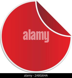 Promotion vide étiquette sur fond blanc. étiquette rouge. rouge vector autocollant. Illustration de Vecteur