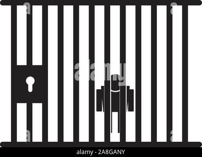 L'icône de prison sur fond blanc. Télévision. style prison icône pour votre web site design, logo, l'app, l'assurance-chômage. symbole signe cage.. Illustration de Vecteur