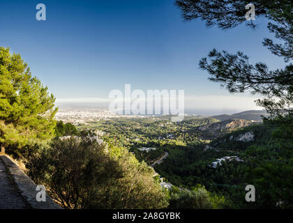 Vue SUR LA BAIE DE PALMA À PARTIR DE SON VIDA Banque D'Images