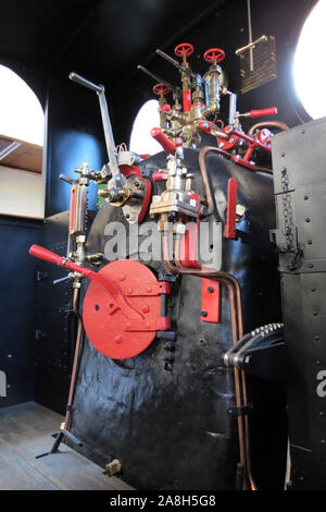 Pilotage de la locomotive à vapeur Banque D'Images