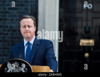 Le premier ministre David Cameron annonce sa démission à la suite du référendum national vote Brexit de quitter l'Union européenne. 24.6.16 Banque D'Images