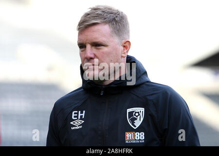 NEWCASTLE Upon Tyne, Angleterre - 9 novembre 2019 manager de Bournemouth Eddie Howe au cours de la Premier League match entre Newcastle United et Bournemouth à St James Park, Newcastle Le samedi 9 novembre 2019. (Crédit : Steven Hadlow | MI News) photographie peut uniquement être utilisé pour les journaux et/ou magazines fins éditoriales, licence requise pour l'usage commercial Crédit : MI News & Sport /Alamy Live News Banque D'Images