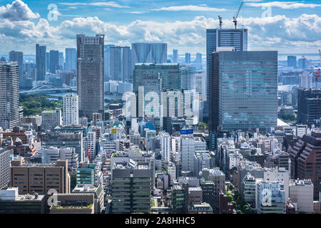 Tokyo, Japon, Asie - 7 septembre 2019 : Vue aérienne de Tokyo à partir de la Tour de Tokyo Banque D'Images