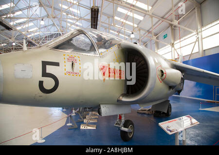 Sidderley Hawker Kestrel F(GA)1 sur l'affichage en musée de la RAF à Cosford Banque D'Images