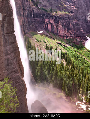 Bridal Veil Falls près de Telluride dans le Colorado, USA Banque D'Images