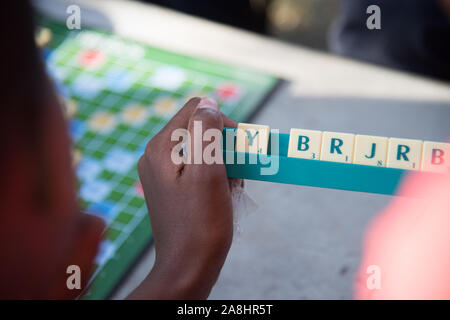 Le Scrabble au Kenya Banque D'Images