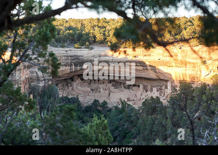 Cliff dwellings à Mesa Verde National Park, Colorado, USA Banque D'Images